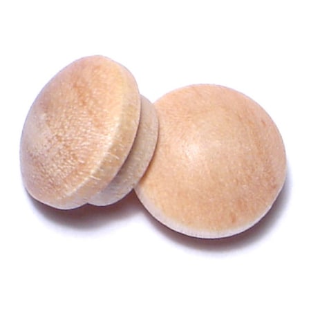 Midwest Fastener 5/16" Birch Wood Round Head Screw Hole Buttons 100PK 08893